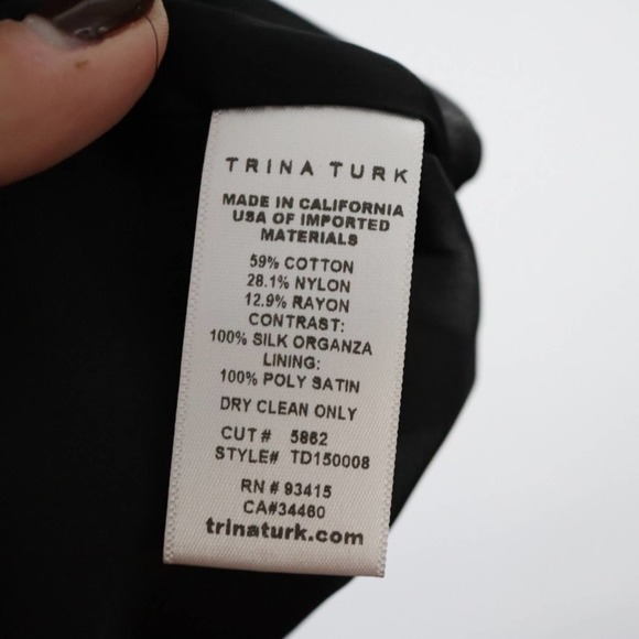 TRINA TURK | Black Lace Agni Dress Size 8 - Picture 8 of 8